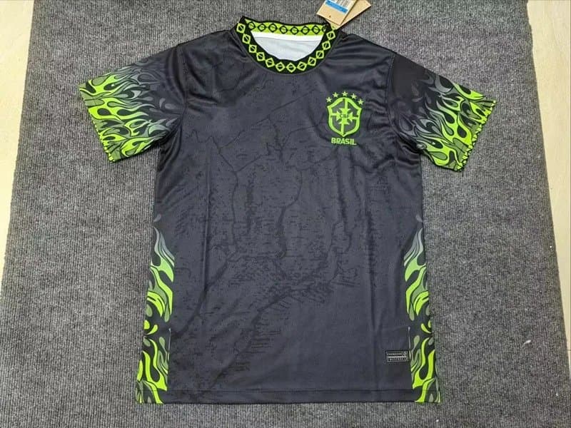 Palace T-Shirt Palm Leaf Print — 2526巴西黑色绿标