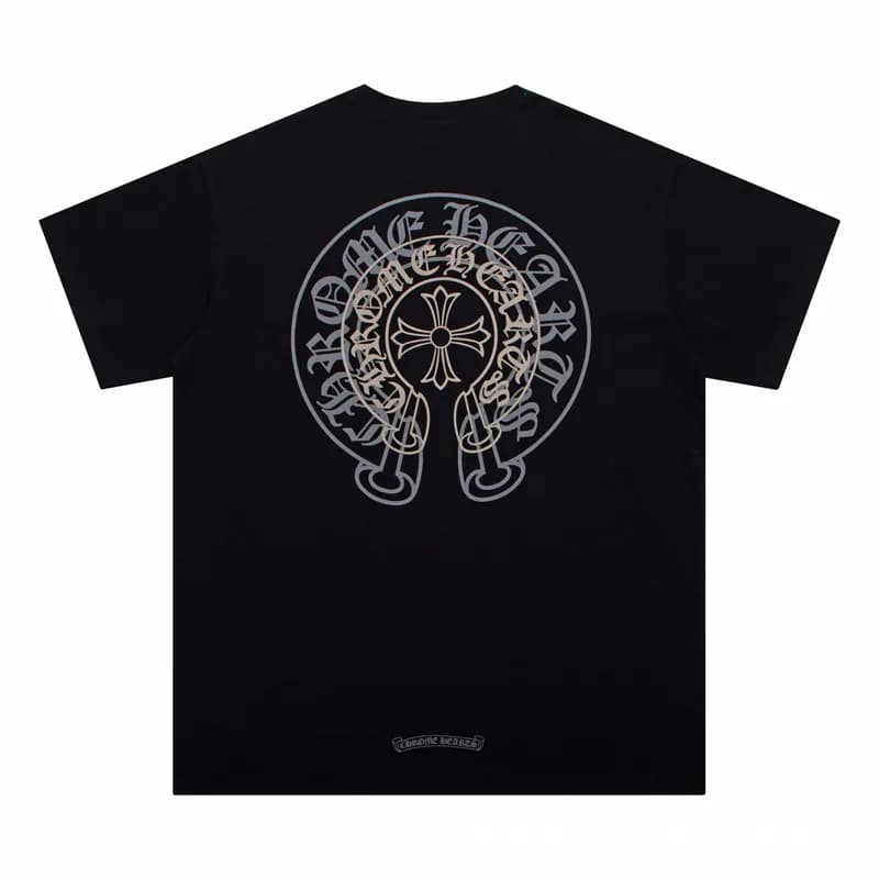 Chrome Hearts T-Shirt Cross Motif Back Print — 6026黑