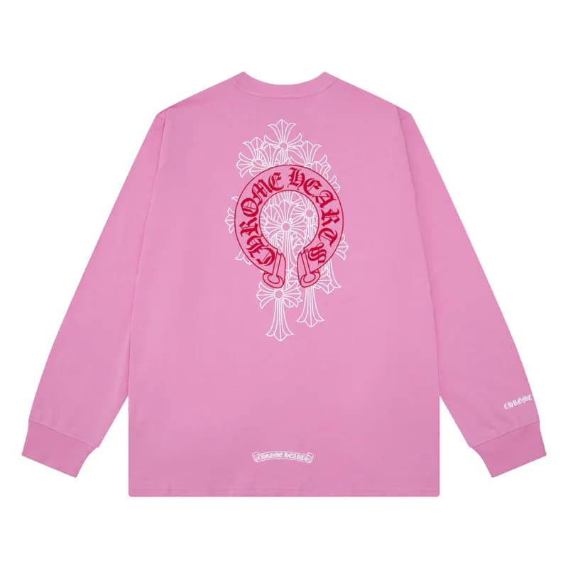 Chrome Hearts Long Sleeve Tee Build Graphic — 8006粉