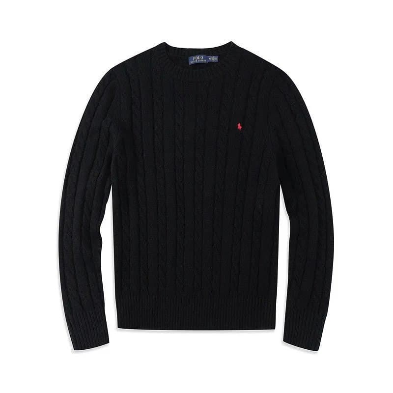 Polo Ralph Lauren Cable Knit Sweater Classic Cable — 6005男款黑色