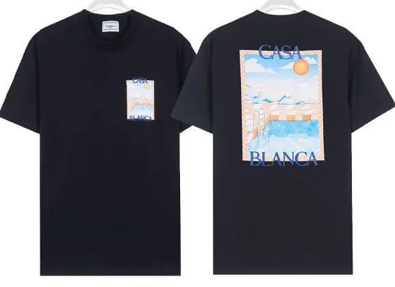 Ringer T-Shirt Celine Paris Logo — 830 black