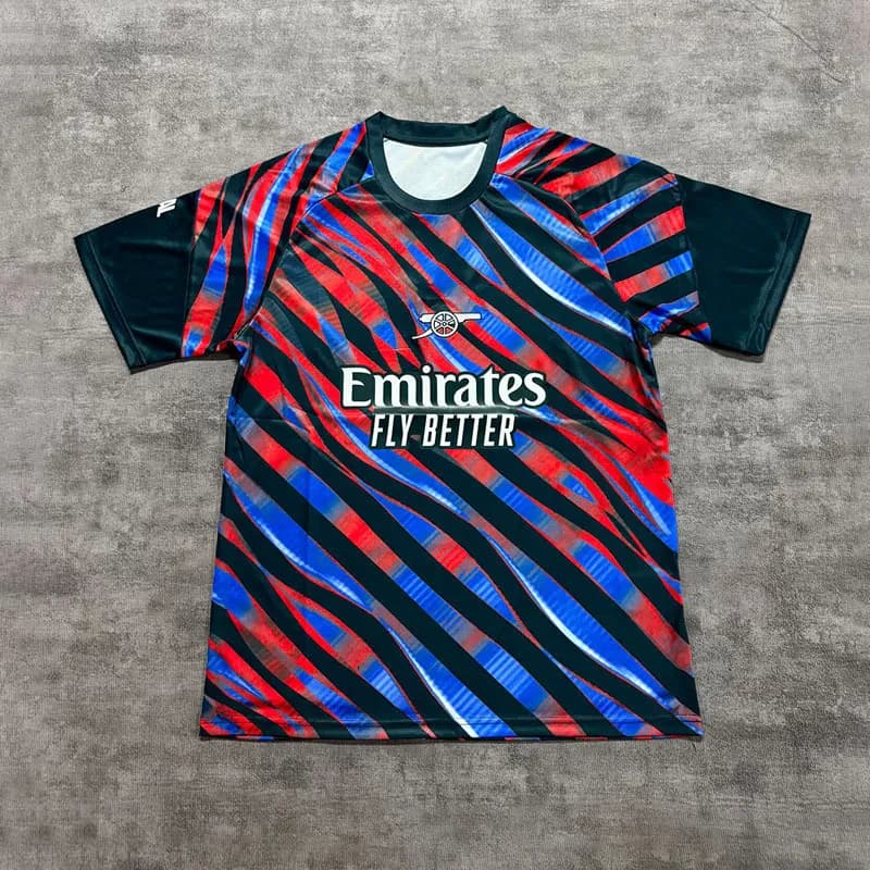 Adidas Training Jersey Qatar Airways Sponsor — 26-27阿森纳训练服红蓝