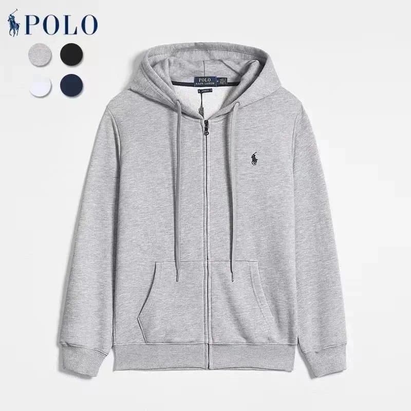 Polo Ralph Lauren Classic Fit Jogger Solid Black — 灰色拉链*Top quality