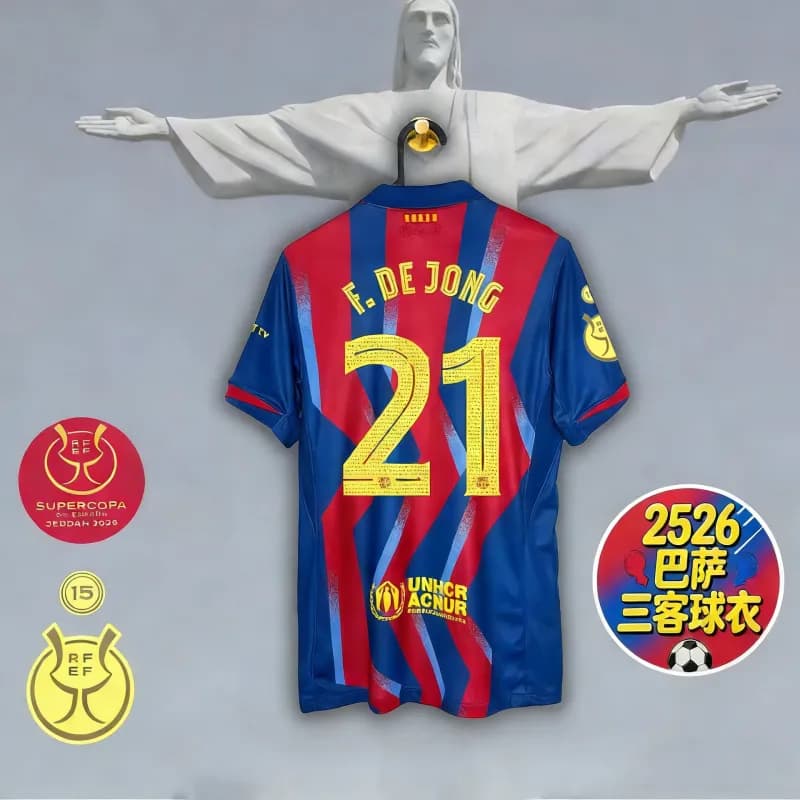 Nike Barcelona Away Jersey Lamine Yamal #10 — 粉丝版#21号德容