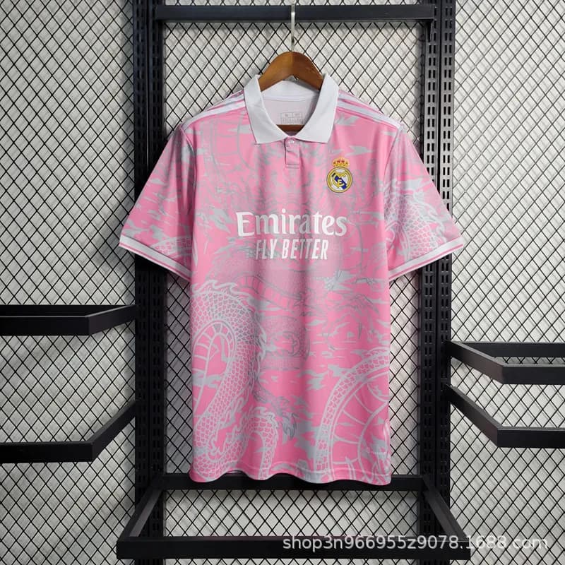 Nike Brazil Home Jersey 2022 World Cup — 2324 real madrid pink dragon team micro gold