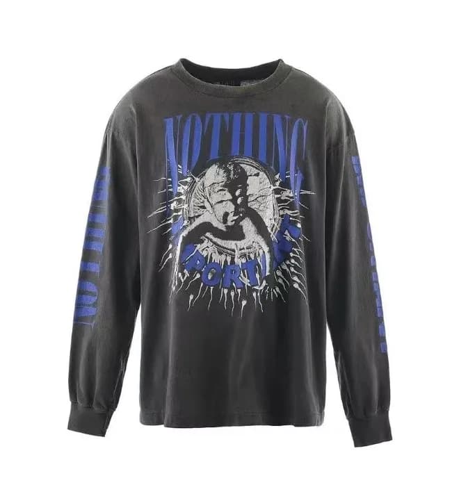 Long Sleeve Tee Baphomet Graphic — St984 model