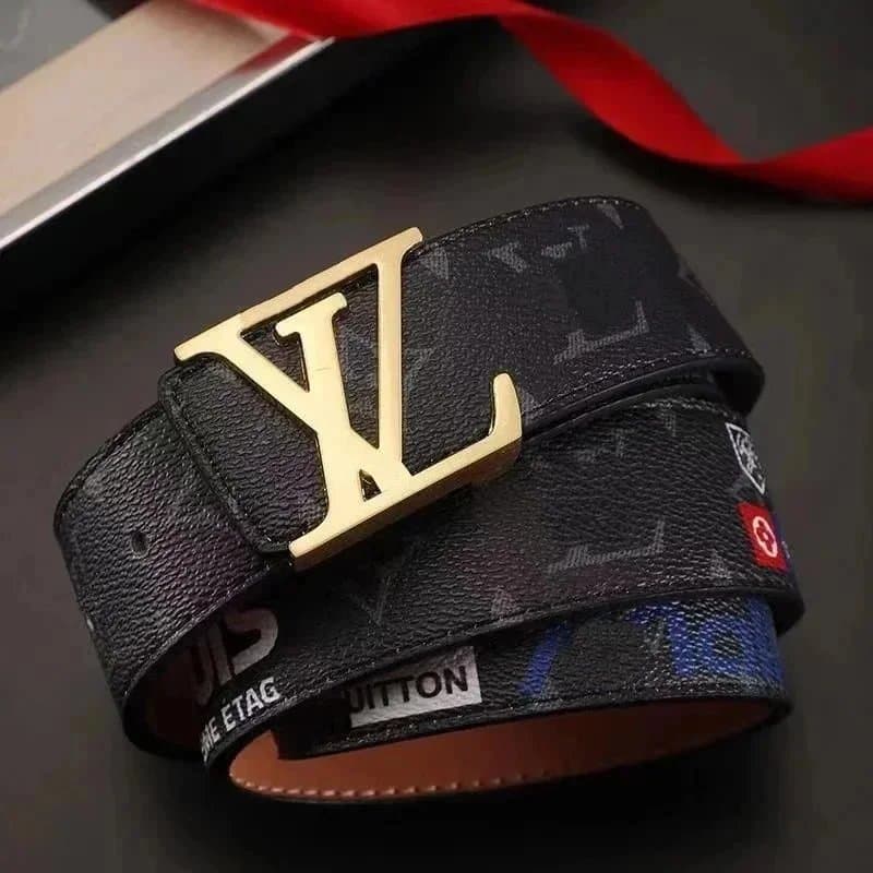 Louis Vuitton LV Monogram Belt Embossed Leather — 黑普金扣【赠送打孔器】