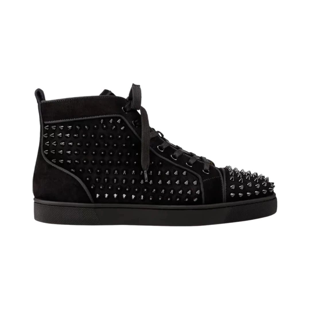 Christian Louboutin Louis Junior Suede — 35-46(请留言备注尺码!) · Spikes High Black