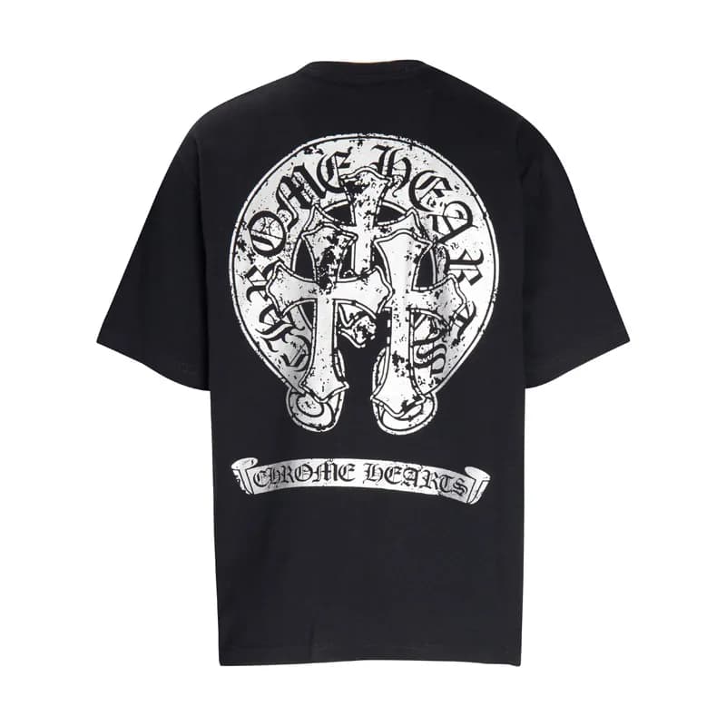 Chrome Hearts Graphic Tee Cross Motif Print — 6005黑