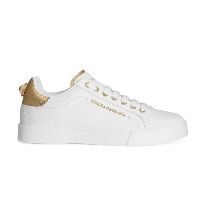 Dolce & Gabbana Sicily Sneaker White and Gold