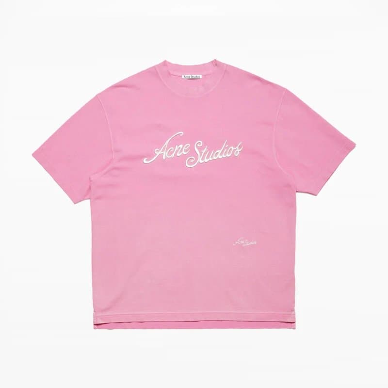 Acne Studios Logo T-Shirt Script Logo — 粉色(AC908065)