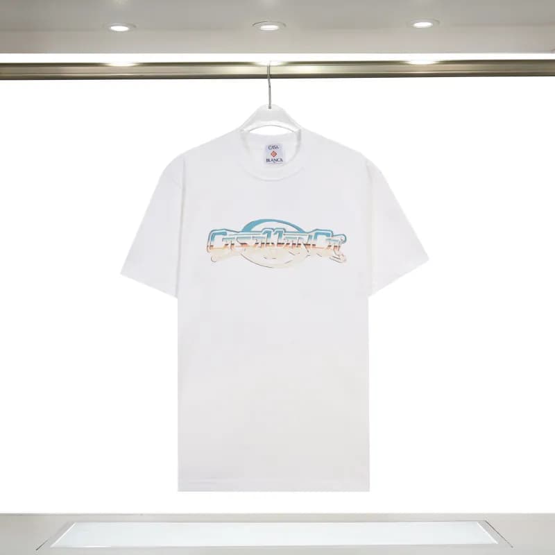 Ringer T-Shirt Celine Paris Logo — 893 white