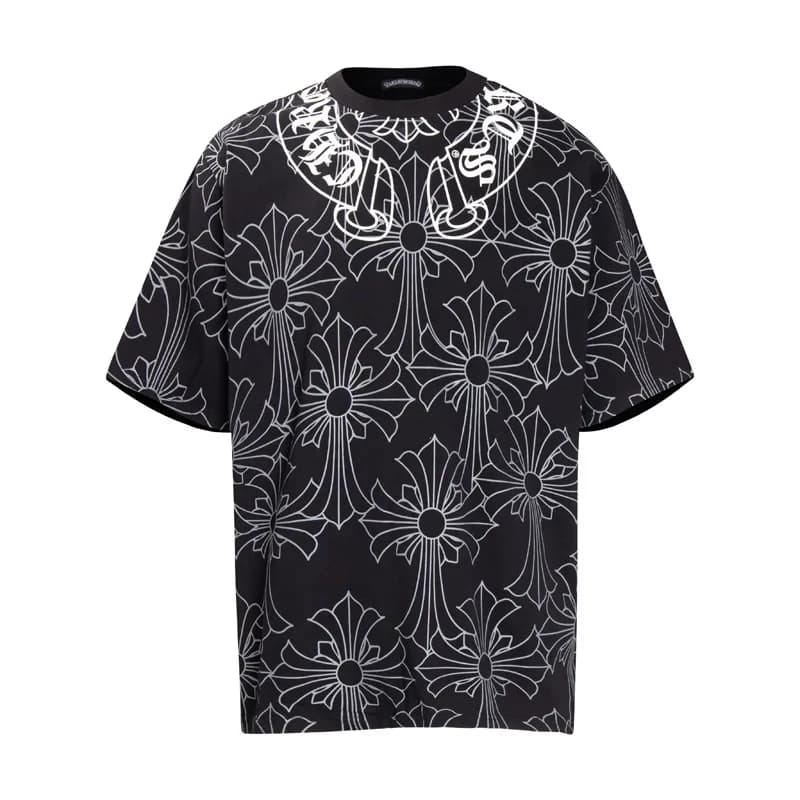 Chrome Hearts Graphic Tee Cross Motif Print — 6042黑