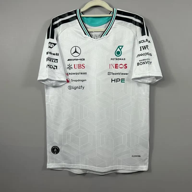 Team T-Shirt Sponsor Logo — 2026F1梅赛德斯奔驰赛车服白色