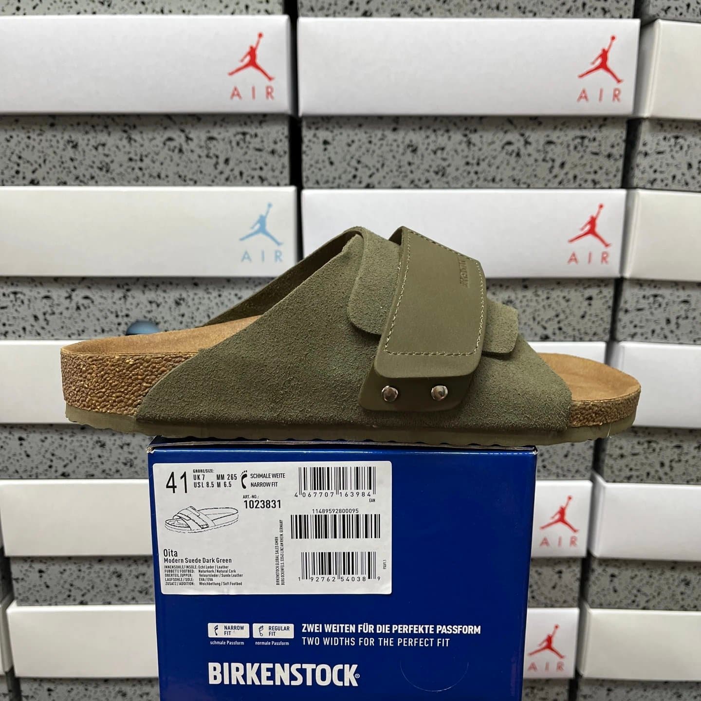 Birkenstock Oita Modern Suede Dark Green