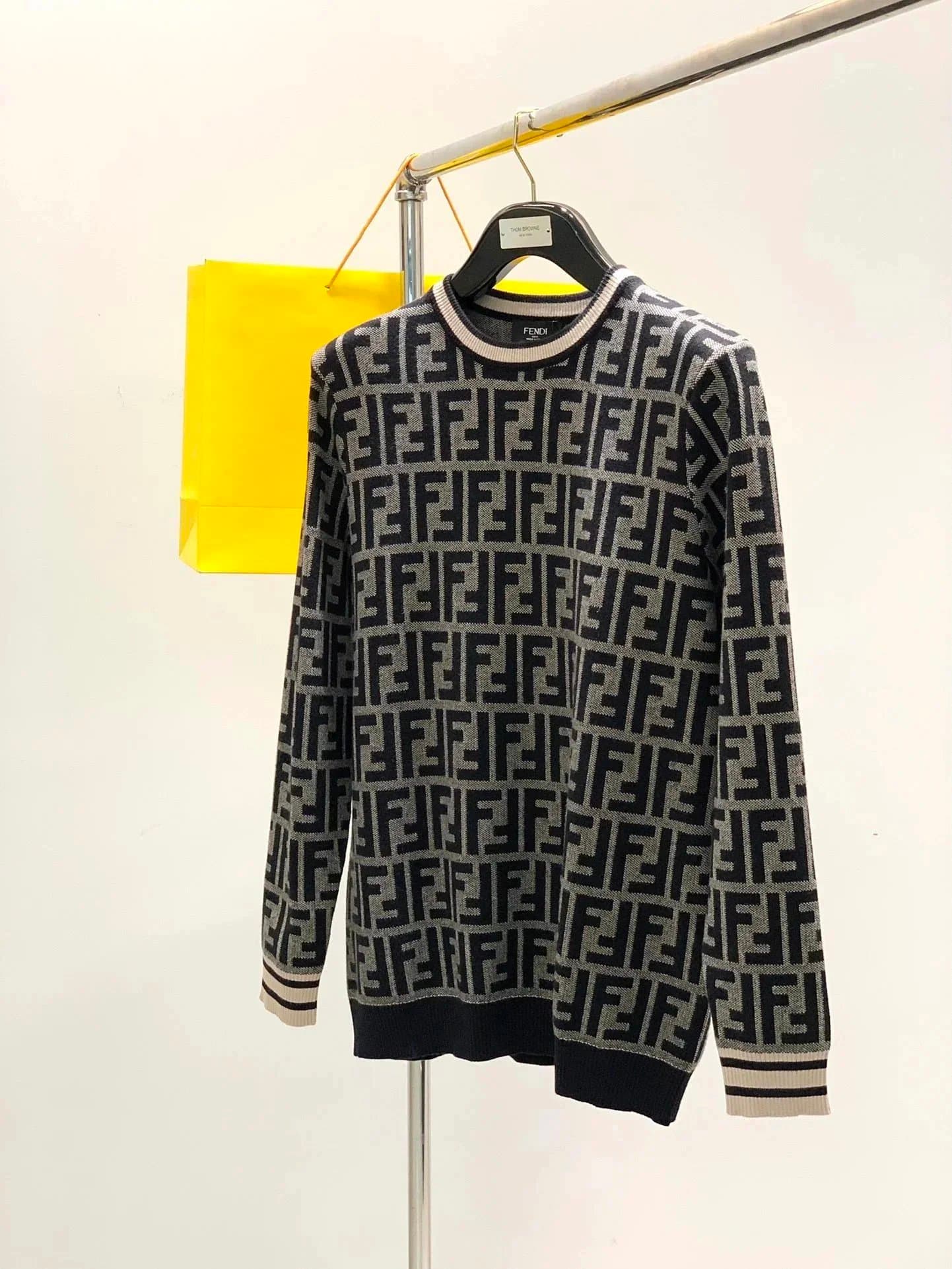 Louis Vuitton Monogram Knit Sweater All-Over LV Pattern — WN-006