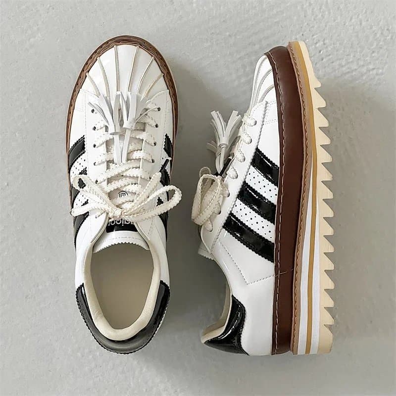 Adidas Gazelle White Black Brown