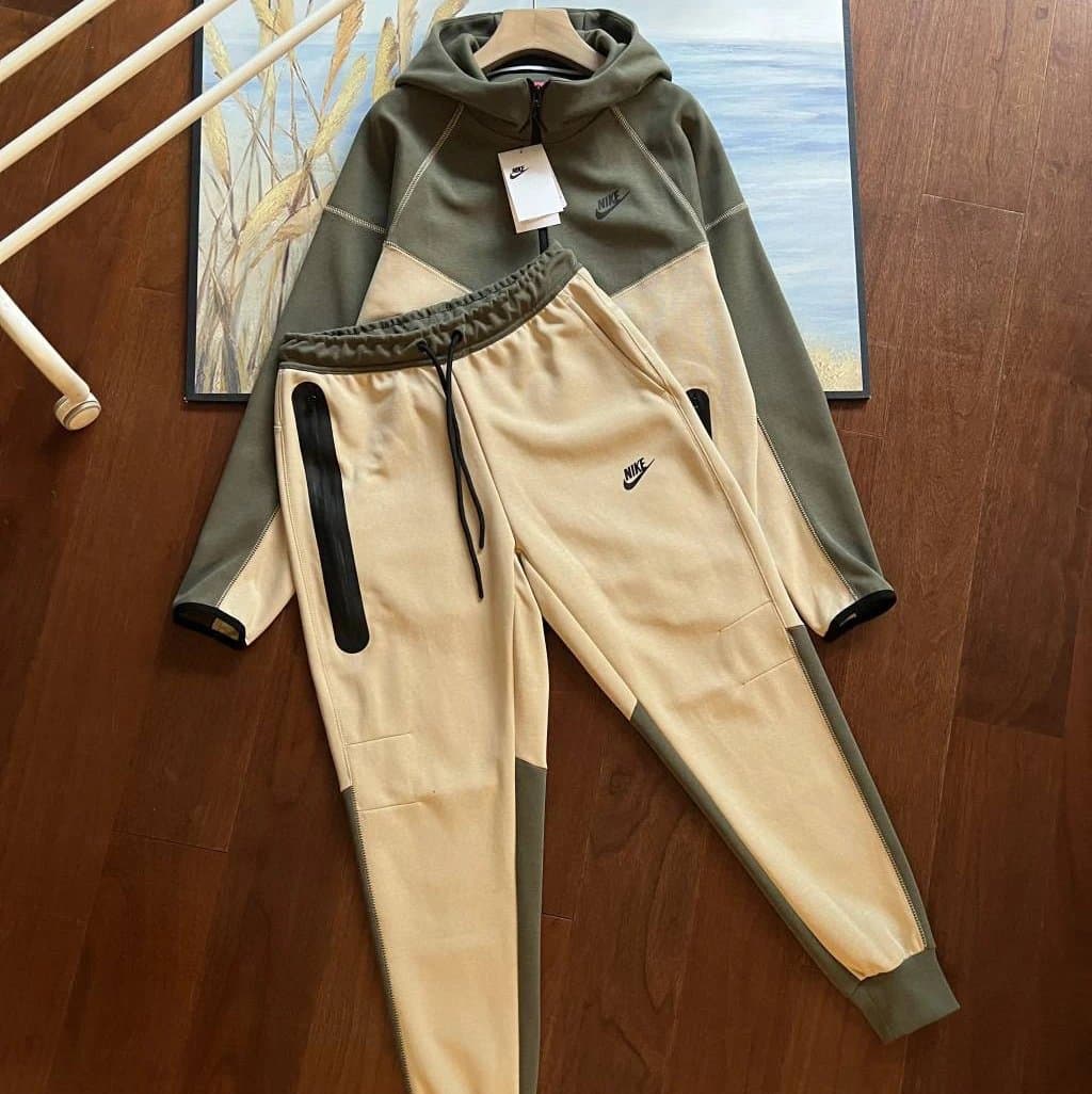 Nike Tech Fleece Hoodie and Joggers Solid Green — 绿拼 276660