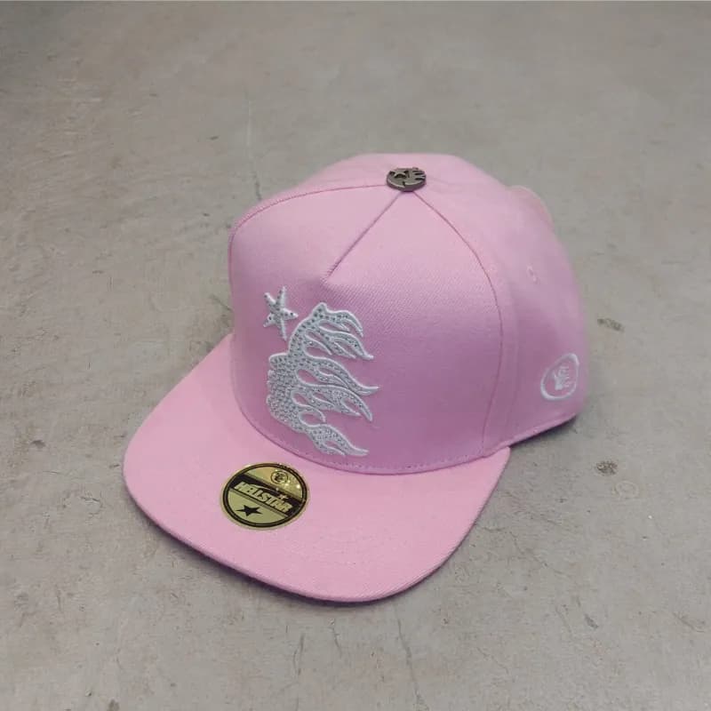 Palace Snapback Cap Flame Star — 粉红色【砖石女像-03款】