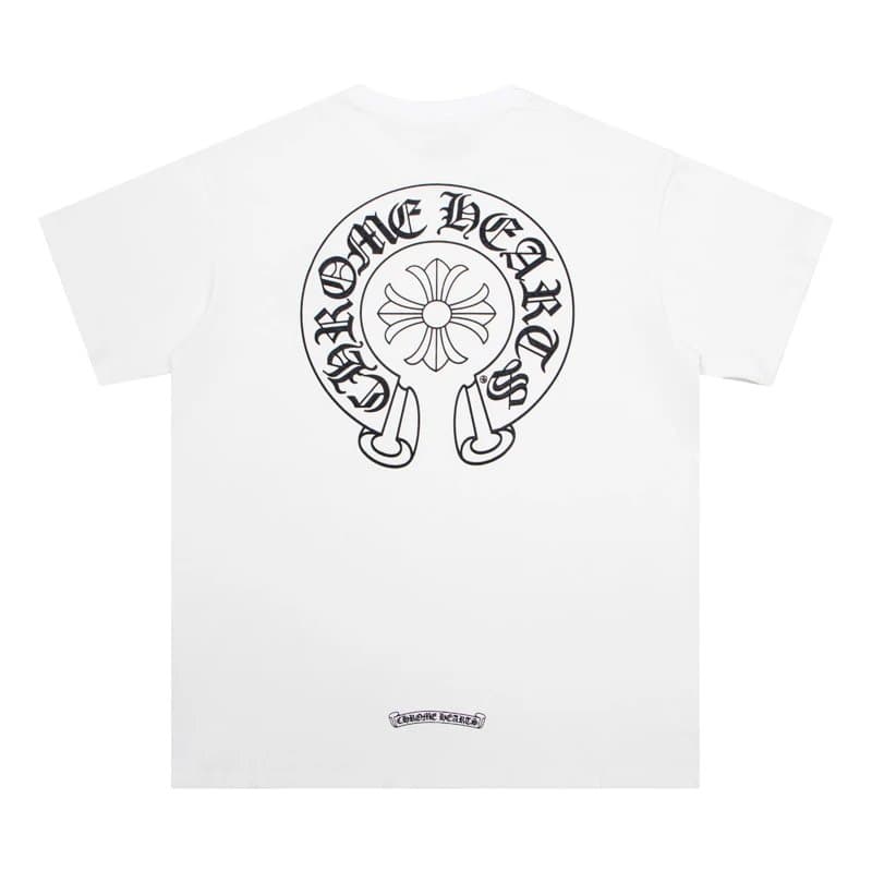Chrome Hearts Graphic Tee Rainbow Cross Logo — 6012白 夜光