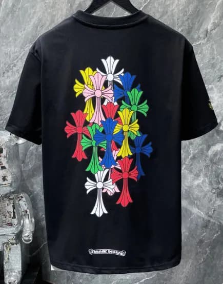 Chrome Hearts T-Shirt Multi-Color Cross Print