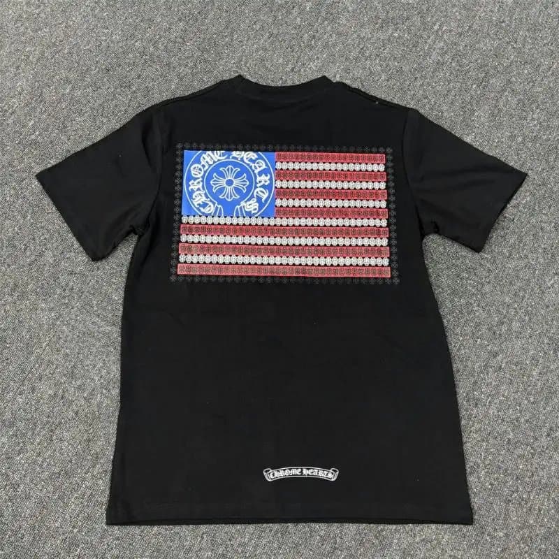 Chrome Hearts Flag Graphic Tee Distressed American Flag — 5
