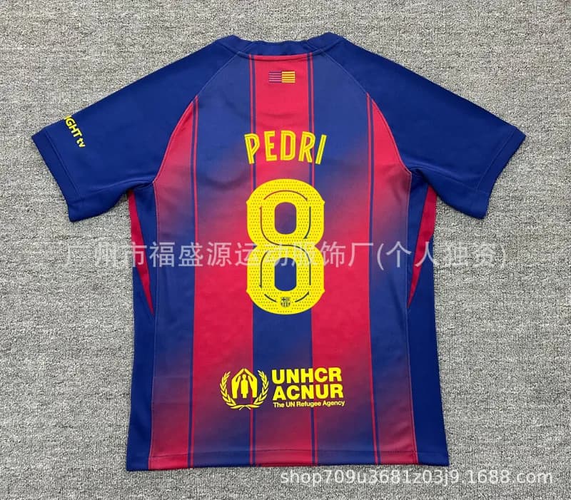 FC Barcelona Home Jersey Pedri #8 UNHCR Edition
