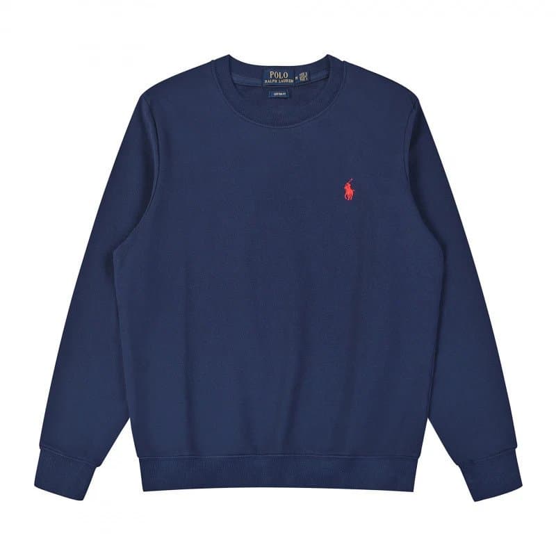 Polo Ralph Lauren Full-Zip Hoodie Classic Fit — 圆领宝蓝红标