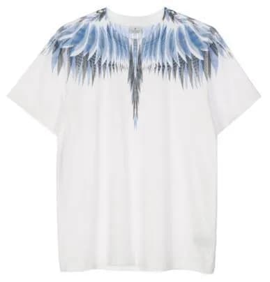 Wings T-Shirt Multicolor Wings Print — D13 knife sharp edge white