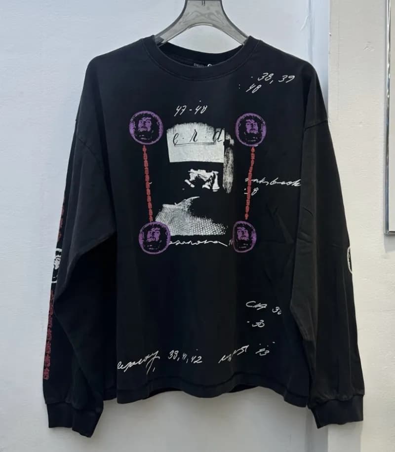 Dior Long-Sleeve Graphic Tee Era Print