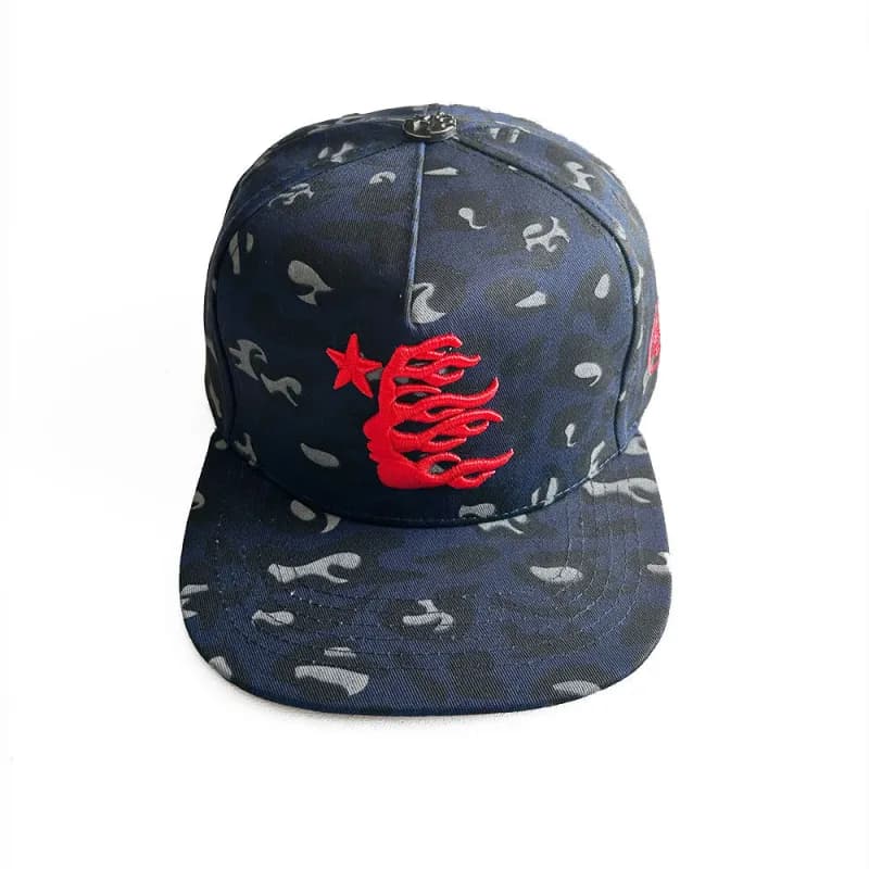 Palace Snapback Cap Flame Star — 迷彩藏青 【04款】