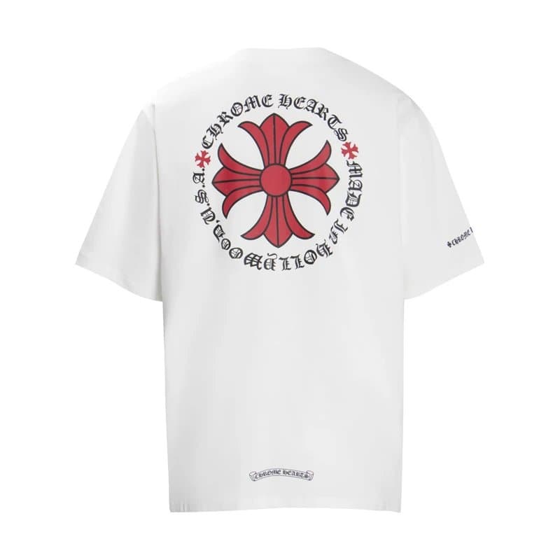 Chrome Hearts Graphic Tee Rainbow Cross Logo — 6001白