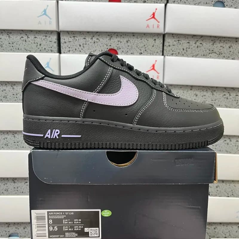 Nike Air Force 1 Low Triple White — 黑紫 HQ2037-001