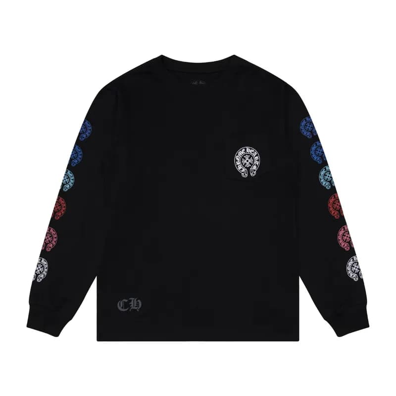 Chrome Hearts Long Sleeve Tee Build Graphic — 8009黑