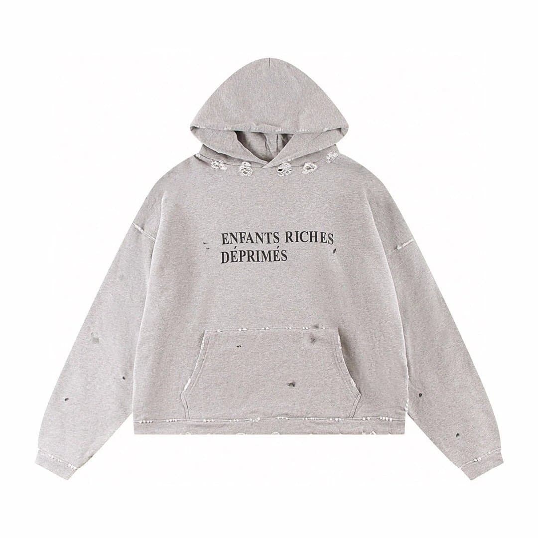 Fear of God Essentials Distressed Hoodie Enfants Riches Déprimés