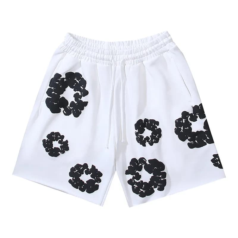 Balenciaga Cloud Shorts 3D Cloud Print — 白色