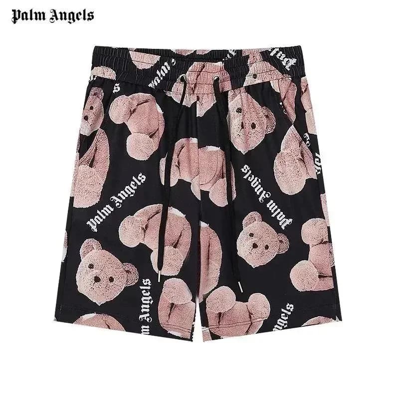 Palm Angels Logo Shorts Gothic Print — 29