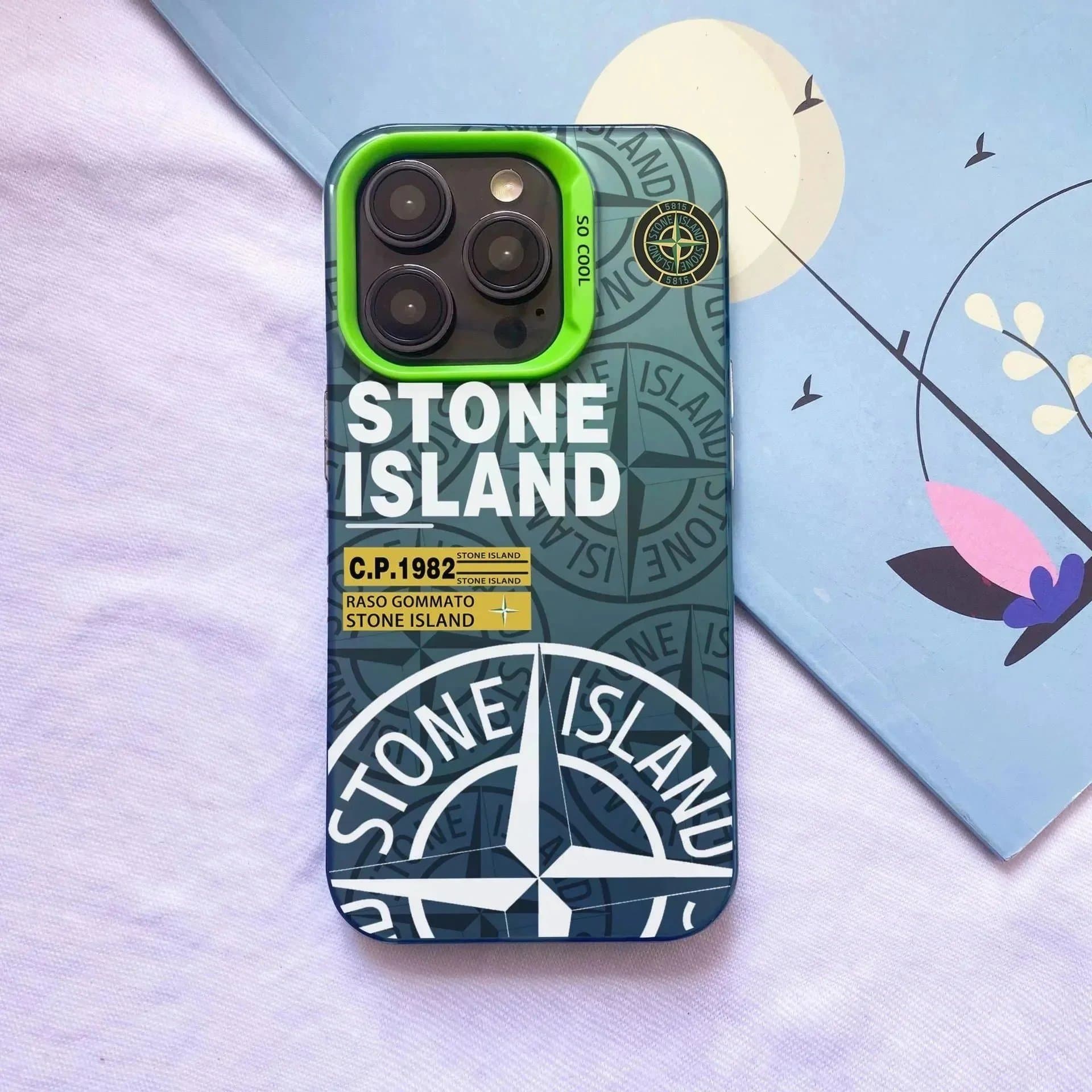 Stone Island Phone Case Compass Logo Print — TH008