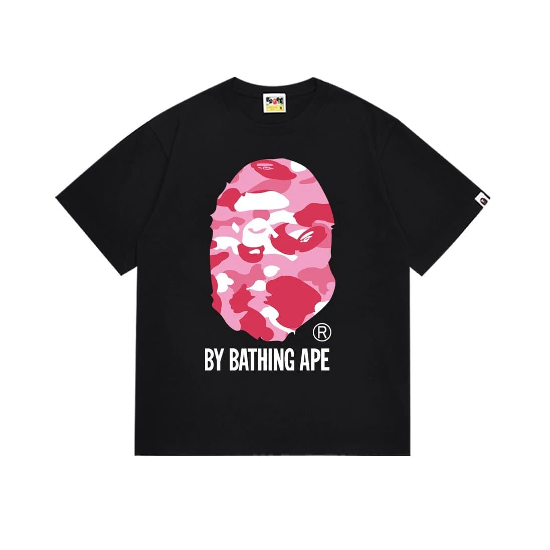 BAPE Ape Head Tee Camouflage Ape Head — 155黑粉