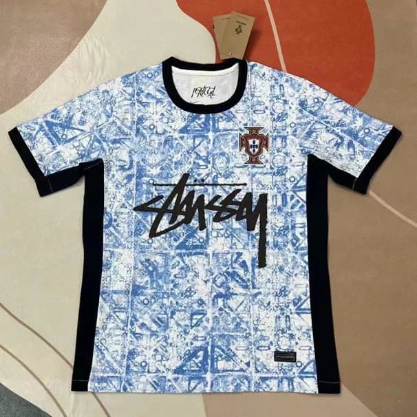 Stüssy Striped Performance Tee Pink with White Logo — 斯图西24款葡萄牙客