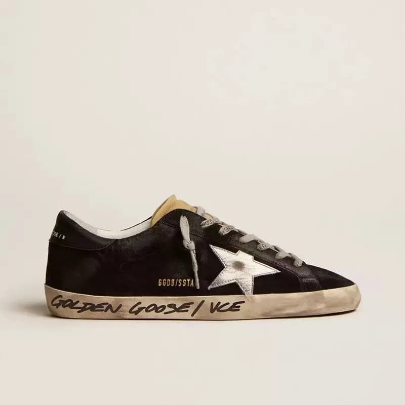 Golden Goose Superstar Glitter — 黑色字母