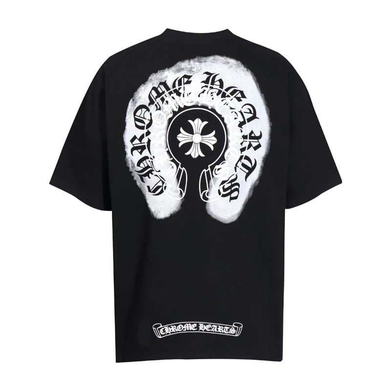 Off-White × Chrome Hearts T-Shirt Cross Logo Print — 6028黑