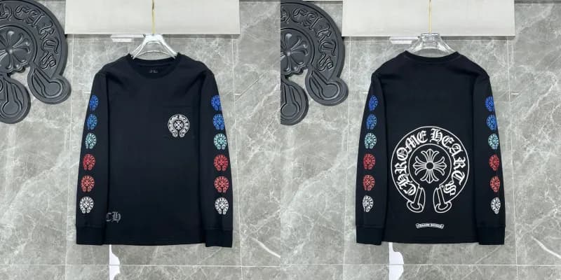 Chrome Hearts Long Sleeve Tee Cross Logo Print
