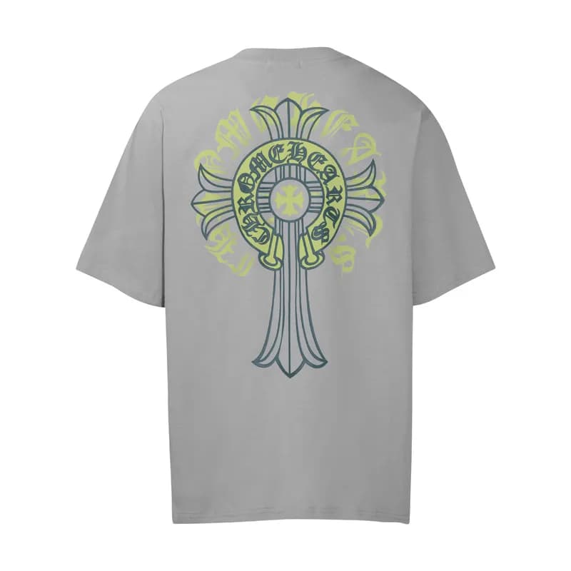 Chrome Hearts Graphic Tee Cross Motif Print — 6090灰