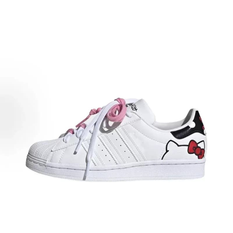 Adidas Superstar Leopard Print — 粉白凯蒂猫