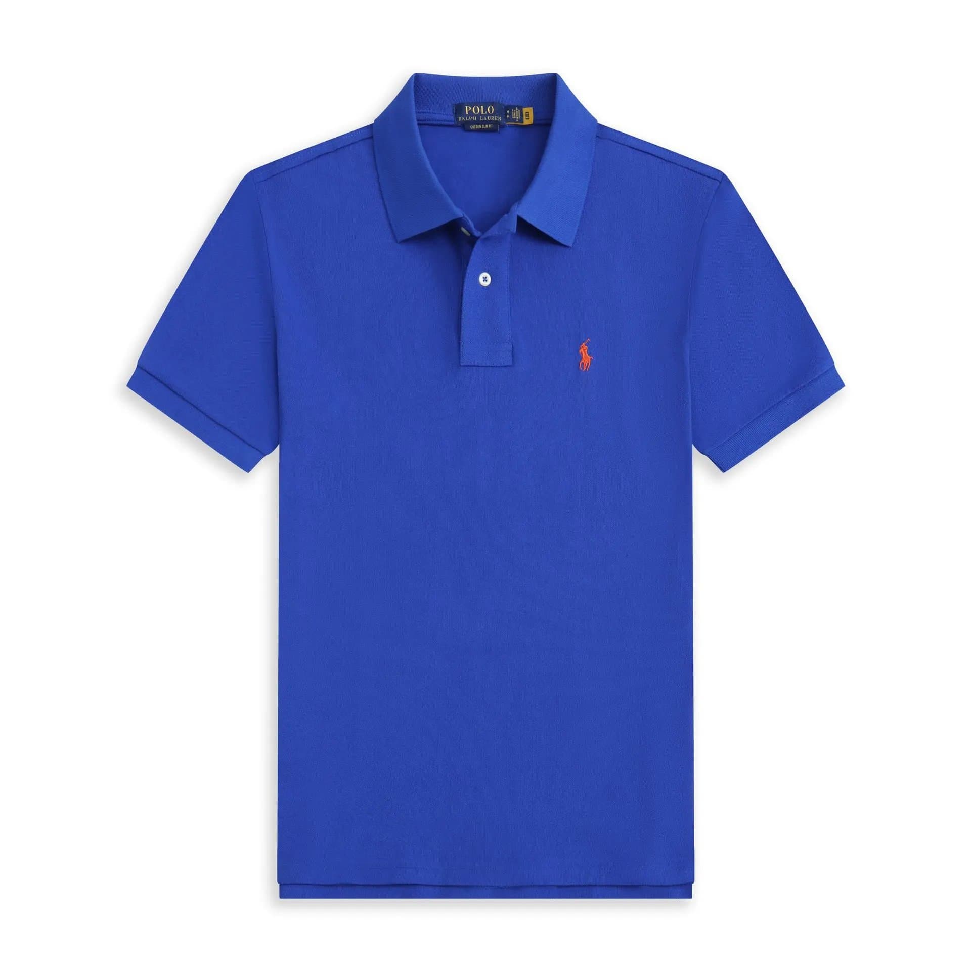 Polo Ralph Lauren Polo Shirt Custom Slim Fit — 彩蓝橙标