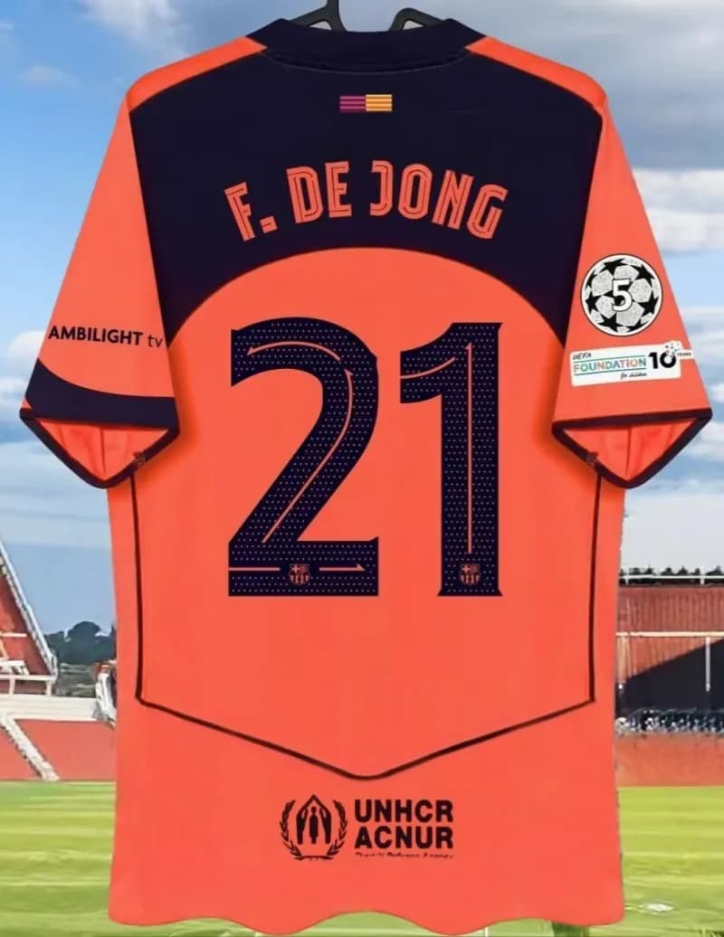 Nike Custom Football Jersey F. De Jong #21 UEFA Foundation — 2526-二客21号-欧冠