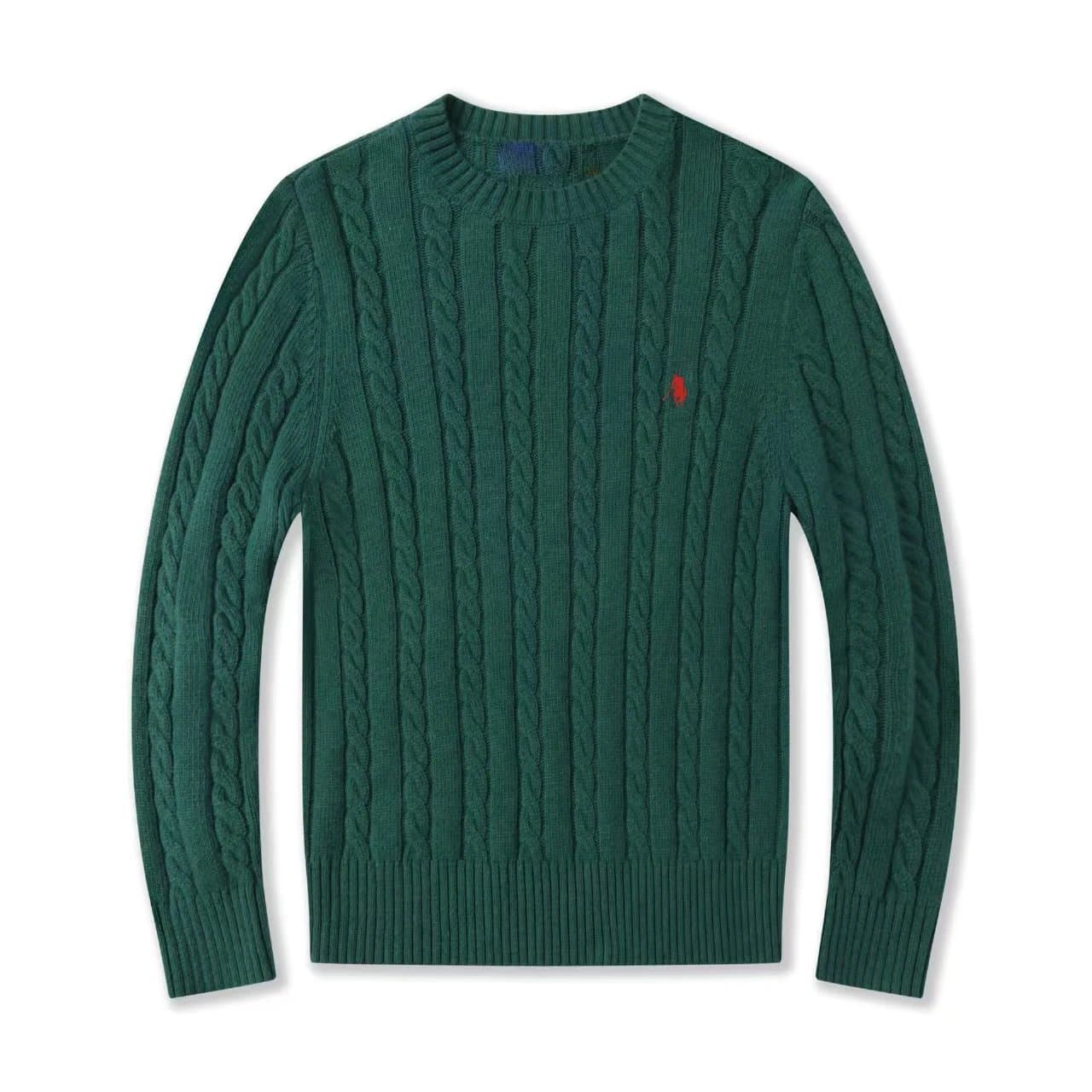 Polo Ralph Lauren Cable Knit Sweater Classic Fit — 墨绿