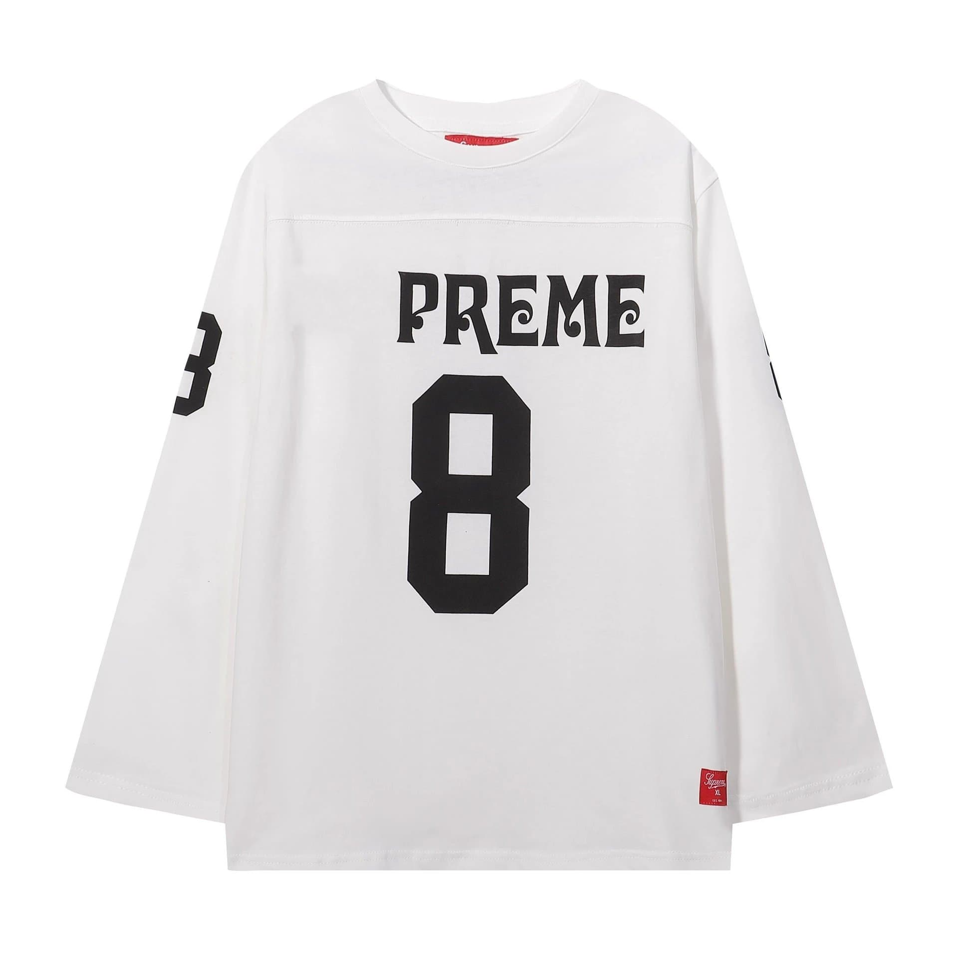 Supreme Football Jersey Gold Logo — E2035白色