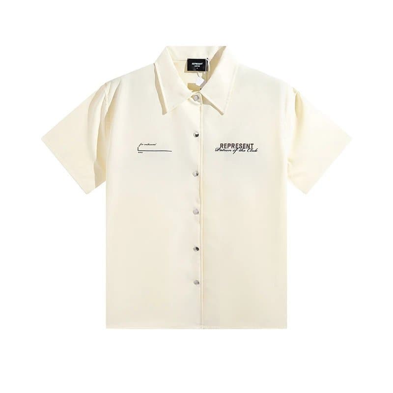 Represent Short-Sleeve Button-Up Shirt Patron of the Club